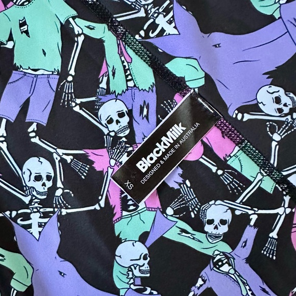 House of Horrors vs  Dancing Skeletons Inside Out Dress- Blackmilk - Picture 10 of 12